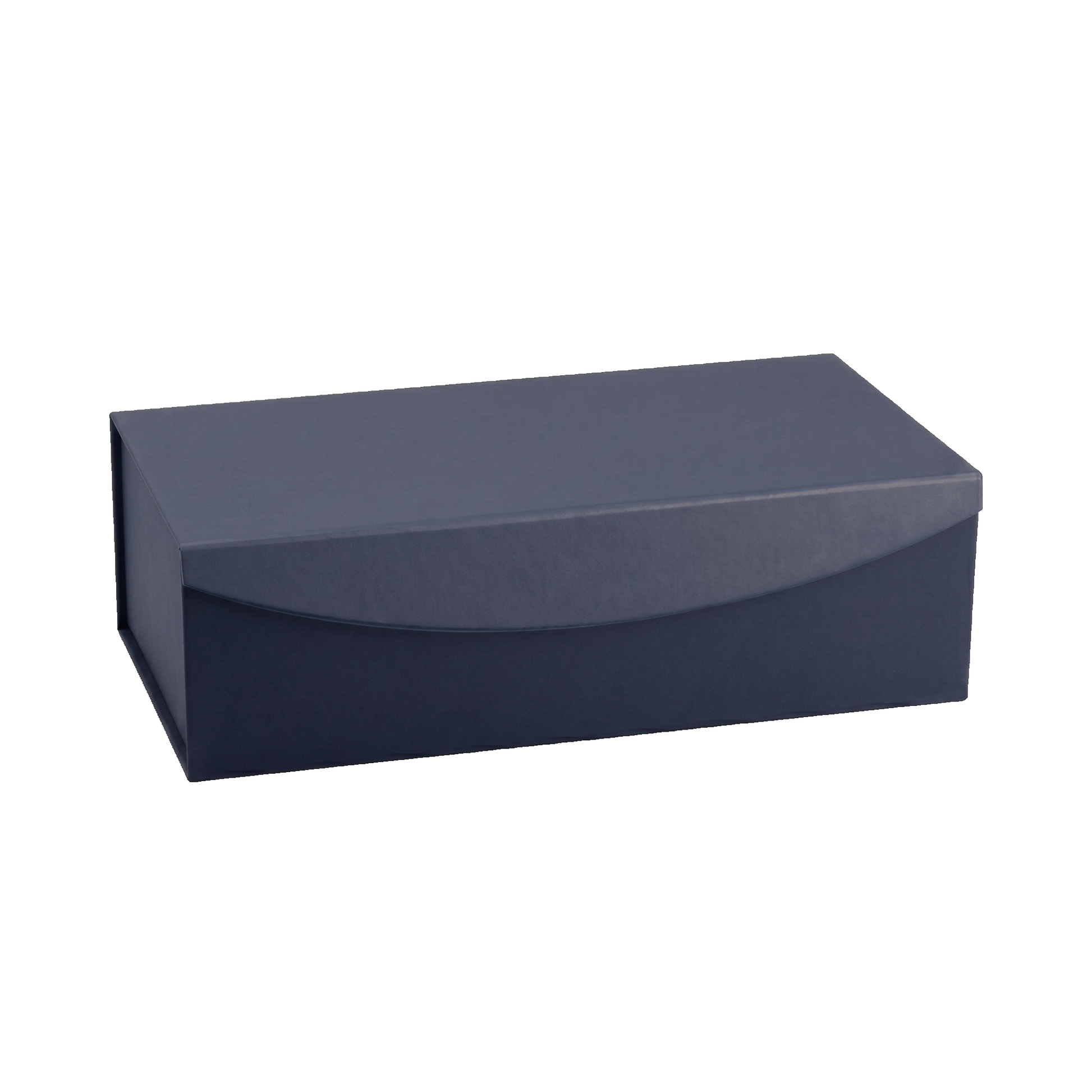 Navy leatherette collapsible magnetic gift box 13 x 6.5 x 4.25 in - EZA1825