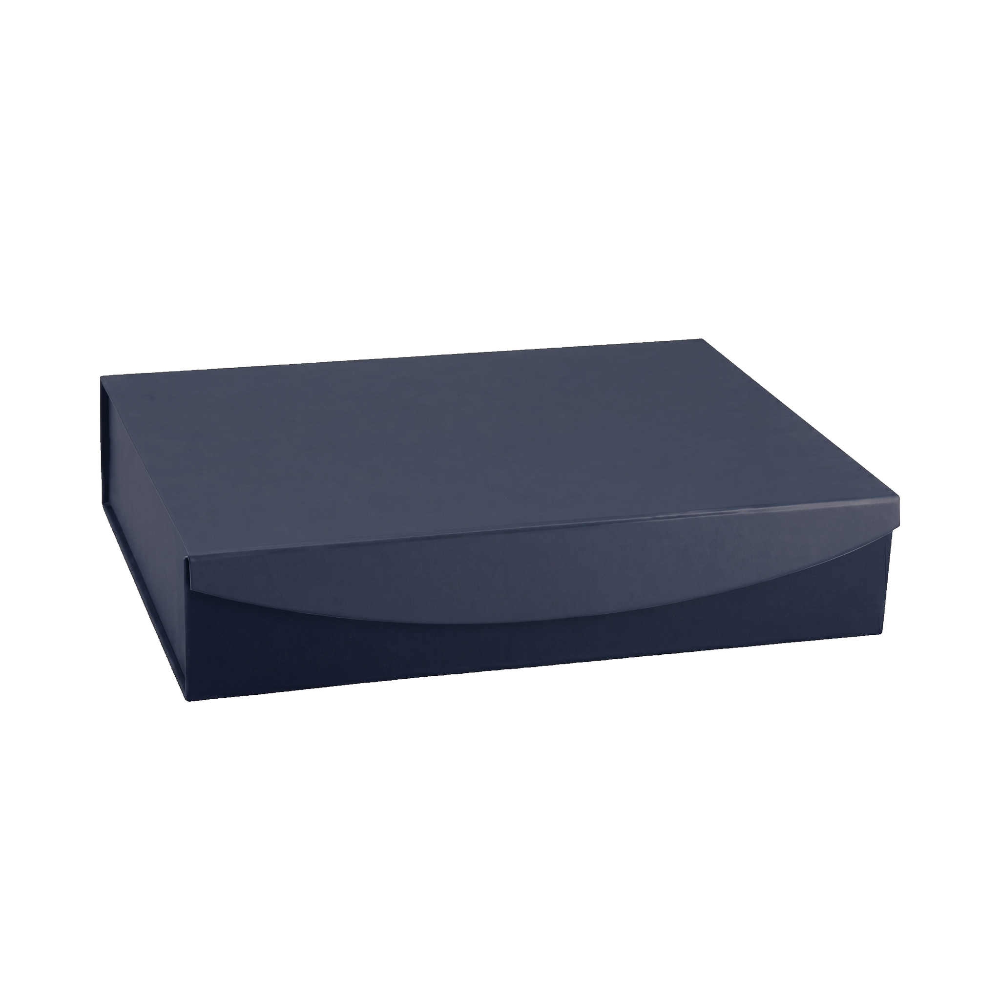 Navy leatherette collapsible magnetic gift box 14.375 x 10.75 x 3.125 in - EZA1826