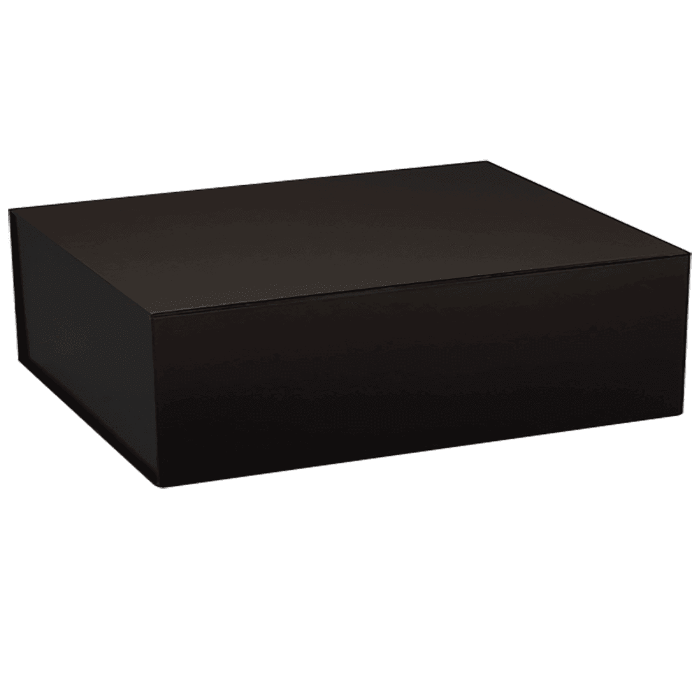Antique matte black collapsible magnetic gift box 15 x 12 x 3.25 in - EZA2015
