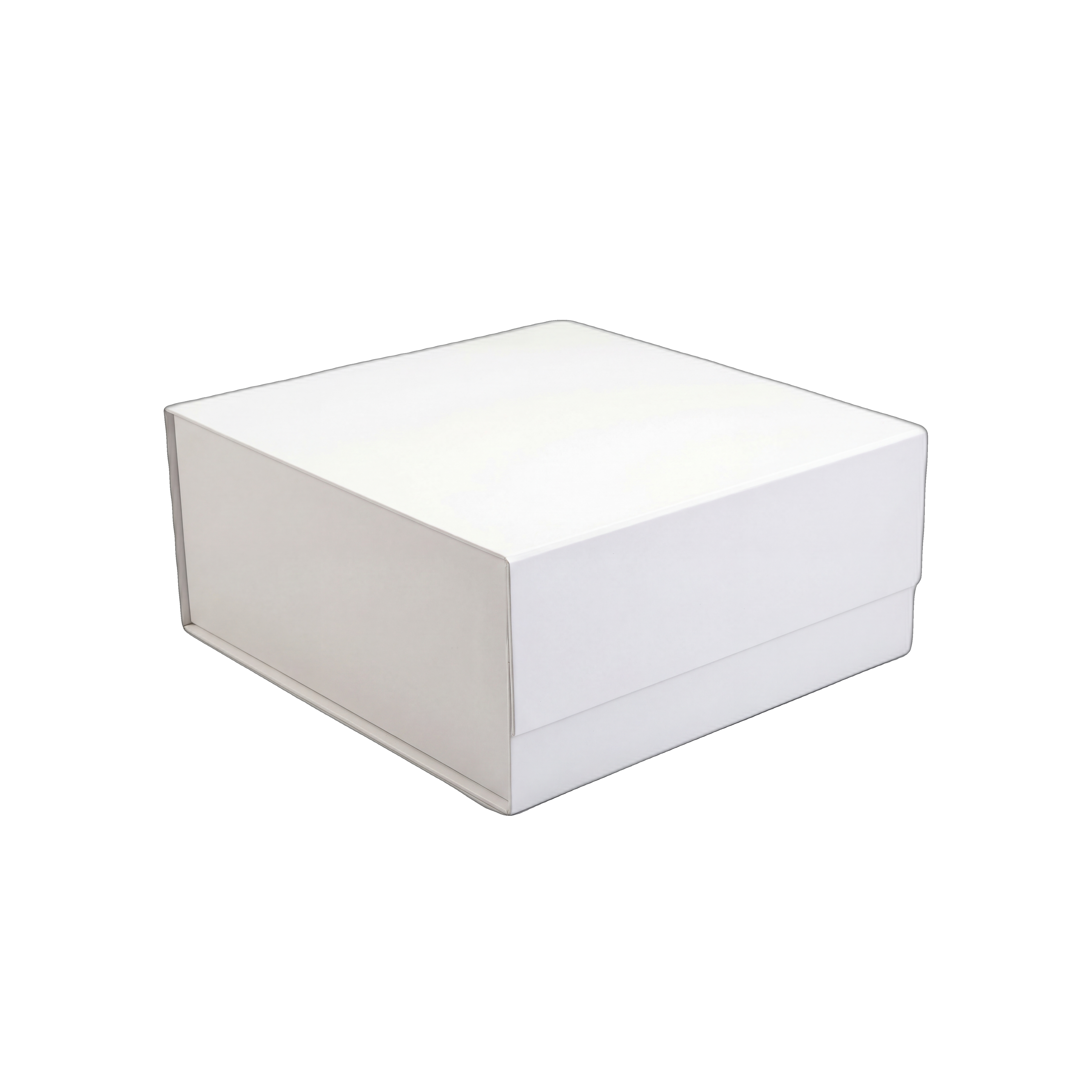 EZA7014 - 14" x 15" x 6.7" matte white collapsible magnetic gift box - cecobox